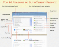 uCertify PrepKit for Microsoft exam 70-272 screenshot